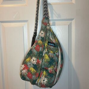 Kavu Rope canvas sling back multi color tropical prints .